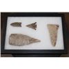 Image 1 : *Amazing Flint Collection* (4) ARROWHEADS-Base Tang ARROWHEAD, Knife. Possibly Plainview and Ensor