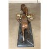 Image 10 : Big BRONZE Fighting MOOSE BULLS on a Marble Base, Weight 48 lbs