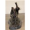Image 4 : XXXL Wild HORSES Bronze on Sculpture on a Marble Base, Weight 84 lbs