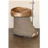 Image 4 : ELEPHANT Foot Stool with an ELK or MOOSE Hide Cushion