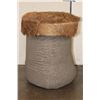 Image 5 : ELEPHANT Foot Stool with an ELK or MOOSE Hide Cushion