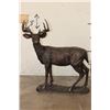 Image 1 : XL WHITETAIL DEER Buck Bronze Sculpture, Weight 29 lbs