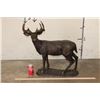 Image 2 : XL WHITETAIL DEER Buck Bronze Sculpture, Weight 29 lbs