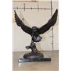 Image 1 : Big OWL Bronze Sculpture on a Marble Base, Weight 26 lbs