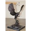 Image 4 : Big OWL Bronze Sculpture on a Marble Base, Weight 26 lbs