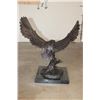 Image 7 : Big OWL Bronze Sculpture on a Marble Base, Weight 26 lbs