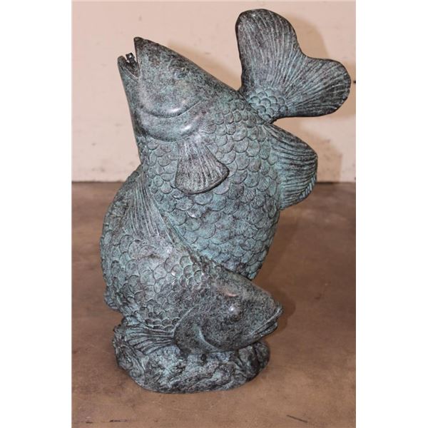Big Bronze KOI FISH Fountain, Weight 43 lbs