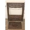 Image 10 : Antique Victorian CAST IRON Fireplace Mantel Insert with a Removable Summer Cover