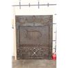 Image 1 : Antique Victorian CAST IRON Fireplace Mantel Insert with a Removable Summer Cover