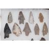 Image 4 : (36) Prehistoric South Texas Bandera Flint ARROWHEAD Surface Finds in a Display Case (ONE$)