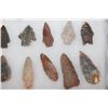 Image 6 : (34) Prehistoric Northeast Texas Flint Dart Point ARROWHEADS in a Display Case (ONE$)