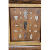 Image 2 : *Super Piece* Authentic Flint Arrow Points in a Wood and Glass Frame