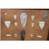 Image 3 : *Super Piece* Authentic Flint Arrow Points in a Wood and Glass Frame