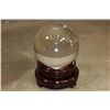 Image 1 : Glass "Crystal Ball" With a Wooden Stand