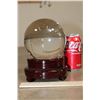 Image 2 : Glass "Crystal Ball" With a Wooden Stand