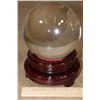 Image 3 : Glass "Crystal Ball" With a Wooden Stand