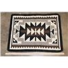 Image 2 : Traditional Hand-woven "Two Grey Hills" NAVAJO TEXTILE or Rug