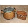 Image 1 : Antique Primitive Hammered COPPER Pot and A COPPER Container with a Lid (ONE$)