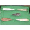 Image 2 : (5) Flint Spear Point ARROWHEADS in a Display Case (ONE$)