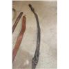 Image 10 : Antique "Old West" Horse Bits, Bridals, 2 Tooled Leather Belts, and a Leather Strap (ONE$)