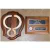 Image 1 : SCI "Gold Award" Plaque and BOAR Tusk Set on a Wooden Plaque (ONE$)