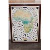 Image 1 : Rowland Ward "Hunting and Conservation" Africa Map Print by artist E. Buckley in a Wood and Glass