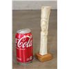 Image 2 : African Woman Figure Statue Carved from Bone on a Wood Stand