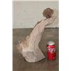 Image 2 : Big 141 lb PETRIFIED WOOD Slab with a Cut Base and DESERT ROSE GYPSUM on the Top