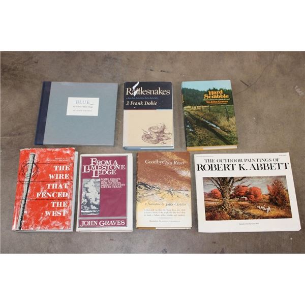 (7) Books. "Blue and Some Other Dogs" signed by the Author John Graves (ONE$)