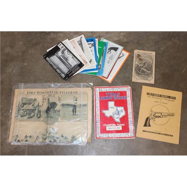 Fort Worth 1919 "Star Telegram", 12 Issues of "The Gun Collector", 1865 Christian Almanac (ONE$)