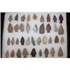 Image 2 : (38) Native American ARROWHEADS in a Display Case (ONE$)