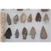 Image 6 : (38) Native American ARROWHEADS in a Display Case (ONE$)
