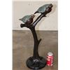 Image 2 : Big Bronze Sculpture of LOVE BIRDS on a Branch, Weight 13 lbs