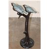 Image 3 : Big Bronze Sculpture of LOVE BIRDS on a Branch, Weight 13 lbs