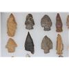 Image 4 : (32) Prehistoric Northeast Texas Flint Spear Point ARROWHEADS in a Display Case (ONE$)
