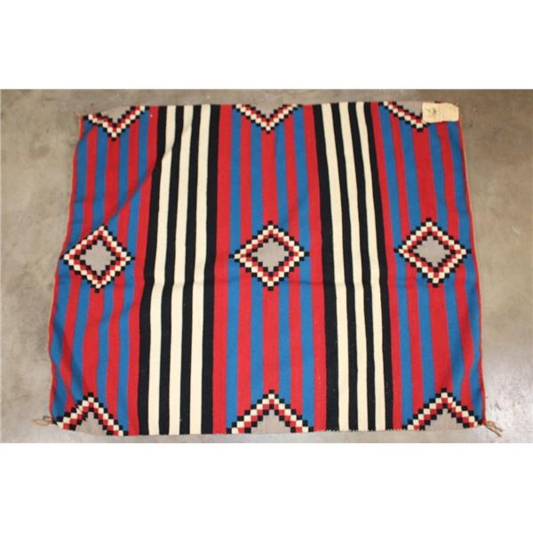 Antique "Satima Spring Arizona" Print Hand-woven NAVAJO Rug by Native Weaver Jean Nez