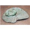 Image 4 : FROG lounging on a Lily Pad Bronze Sculpture, Weight 4 lbs