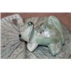 Image 6 : FROG lounging on a Lily Pad Bronze Sculpture, Weight 4 lbs