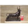 Image 2 : Bronze BULL Sculpture on a Bronze Base, Weight 13 lbs