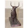 Image 3 : Bronze BULL Sculpture on a Bronze Base, Weight 13 lbs