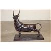Image 4 : Bronze BULL Sculpture on a Bronze Base, Weight 13 lbs