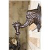 Image 4 : Bronze ELEPHANT Head Wall Sconce Candleholder, Weight 5 lbs