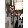 Image 5 : Bronze ELEPHANT Head Wall Sconce Candleholder, Weight 5 lbs