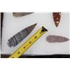Image 4 : (9) Flint Spear Point ARROWHEADS in a Display Case (ONE$)