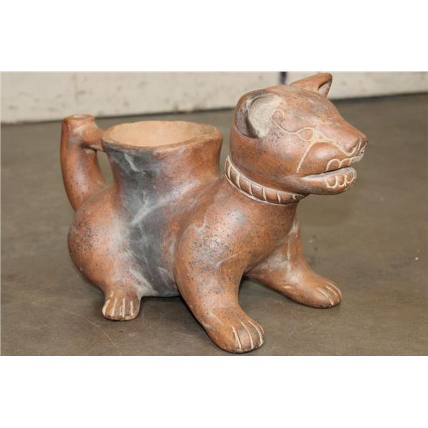Pre-Columbian Colima Pottery Dog Effigy Vessel