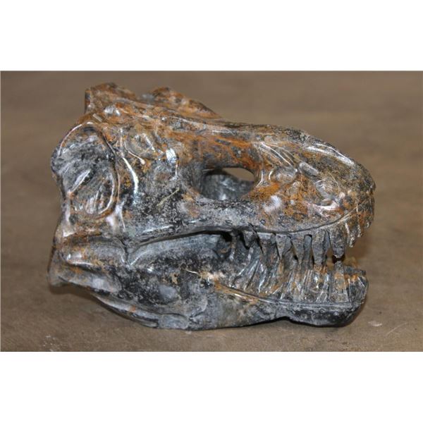 Hand-carved Stone TYRANNOSAURUS REX Skull