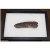 Image 1 : (1) Big Incredible Bandera Root Beer Flint Texas Base Tang Knife Arrowhead in a Display Case