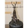 Image 5 : Big Jumping DEER Bronze Sculpture on a Marble Base, Weight 15 lbs