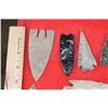 Image 4 : (22) Walnut Press Frame of an incredible group of ARROWHEADS in various Types and Types of Flint (ON