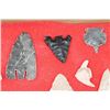 Image 5 : (22) Walnut Press Frame of an incredible group of ARROWHEADS in various Types and Types of Flint (ON
